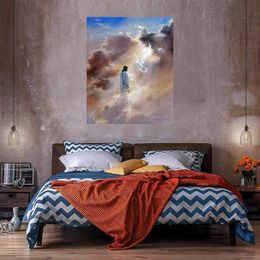 Christ in Clouds Huge Oil Painting On Canvas Home Decor Handcrafts /HD Print Wall Art Pictures Customization is acceptable 21051104