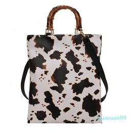 Evening Bags Messenger Bag For Women 2021 Luxury Hand With Handle Houndstooth Cow Canvas Tote Brand Women's Leather