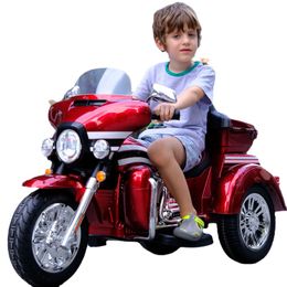 Children's Electric Motorcycle Three-wheeled Tricycle Police Car Charging Stroller Baby Girl Boy Ride on E-Car for Kids