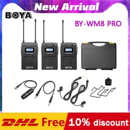 BOYA BY-WM8 Pro K1 K2 BY-WM4 pro UHF Dual Wireless Microphone Interview Mic pc DSLR Video Camera