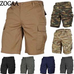 Military Style Camouflage Army Cargo Shorts Men Streetwear Casual Beach Pants 7 Colour Mens Pentagon Workout Plus Size 210716