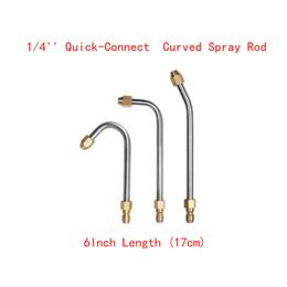 6Pcs/Lot 1/4'' Quick-Connect 6Inch Curved Spray Rod 30°,90°, U-Sharped Curved Rod Pressure Washer Cleaner Attachment
