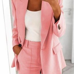 Blazers for Women Elegant Quality Black Colour Fashion Lapel Slim Cardigan Temperament Suit Jacket Clothing 211019
