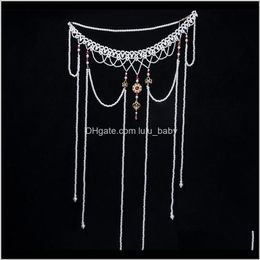 Belly Chains Body Jewellery Drop Delivery 2021 Handmade Chain Womens Antique Long Tassel Pearl Tang Style Flat Collar Waist Ru Skirt Po Accesso