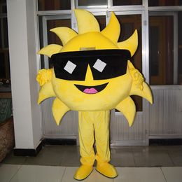 Halloween Yellow Sun Mascot Costume Top Quality Cartoon Suower Anime Theme Character Christmas Carnival Party Costumes