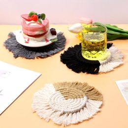 Mats & Pads Bohemia Style Heat Pad Insulation Kitchen Supplies Non-Slip Cotton Coasters Table Padding Cup Bowl