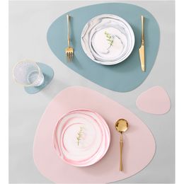 Silicone Water Drop Shaped Tableware Pad Placemat Table Cup Mat Waterproof Heat Insulation Non-Slip Simple Soft Placemats Bowl Coaster CG0055
