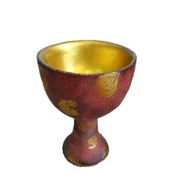 Holy Grail Energy Gathering Magic Props Wine Glass Sacrifice Utensil Tools Religious Resin Decoration 210804