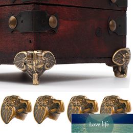 4PCS Plastic Antique Elephant Vintage Bronze Jewellery Chest Box Wooden Case Decorative Protection Feet Leg 28*23mm