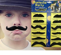 500Set 12pcs/set Halloween Party Costume Fake Moustache Moustache Funny Fake-Beard Whisker Party-Costume for Adult Kids Toys SN2834