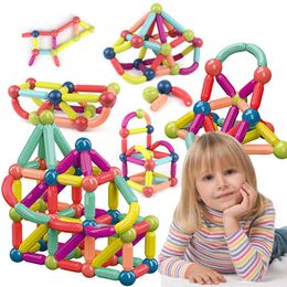 Big Size Magnetic Sticks Building Blocks Set Kids Educational Toys For Children Magnetic Toy Bricks Q0723