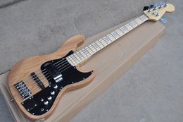 active pickup guitars UK - 5-strings ASH body Electric Bass Guitar with Maple Fretboard,Chrome hardware,Active pickups,Provide customized services