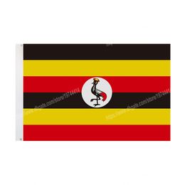 Uganda Flags National Polyester Banner Flying 90*150cm 3*5ft Flag All Over The World Worldwide Outdoor can be Customised