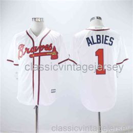 Embroidery Ozzie Albies american baseball famous jersey Stitched Men Women Youth baseball Jersey Size XS-6XL