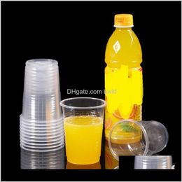 Sts Kitchen Supplies Kitchen, Dining Bar Home & Gardentransparent Disposable Cup Aviation Plastic 220-260Ml Household Dinner Drink Cups Drop