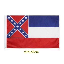 New3x5ft Mississippi State Flag Ms State Flag 150*90cm Polyester Banner Two Sides Printed United States Southern EWE7271