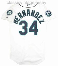 Men Women kids FELIX HERNANDEZ SEATLE WHITE ON FIELD JERSEY Embroidery New Baseball Jerseys