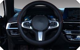 ez covers Canada - Steering Wheel Covers 2022 Advanced Car Cover PU Leather M Code Accessories 38cm For Megane Kadjar EZ-GO Captur Arkana Zoe