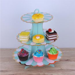 -Andere Backformen Lutscher Papier Kuchen Rack Three Tiers Display Stand Multi-Layer Fruchtplatten Party Serving Platte Cupcake Dessert
