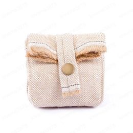 Cotton Handmade Linen Coin Purse Bag Small Travel Folding Storage Bag Women Small Cloth Bag Christmas Gift