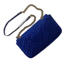 Heart style Velvet Handbags Gold Chain Shoulder Bags Embroidery Cross body Soho Bag Designer Pleated bags Women Clutch Purses Quilted wave Satchels Hobo
