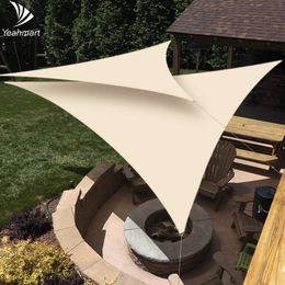 2x2x2M Equilateral Triangle Beige Sun Shelter Shade Sail Canopy Anti-snow UV Block Awning for Outdoor Patio Garden Backyard Y0706