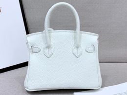 realfine888 Classic 3A Perkin Totes 20cm Taurillon Grainy Leather Bags Lock and Keys Double Top Handles with Dust Bag