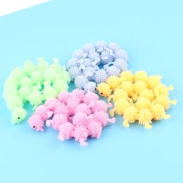 TPR strange toys manufacturers cross border stress relief 16 section glow-in-the night Caterpillar stretch children's vent