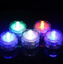 Battery Operate Led Tea Light Submersible Waterproof Tealight Wedding Party Vase Candle 10 COLOR OPTIONAL