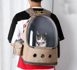 Dog Car Seat Covers Cat Carrier Backpack Space Bubble Breathable Portable Pet Small Shoulder Bad For Outdoor Travel