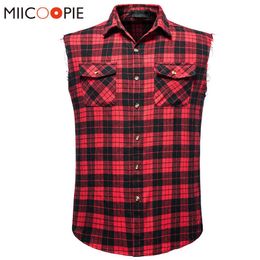Camisa A Cuadros Sin Mangas De Los Hombres Oferta Online | DHgate.com