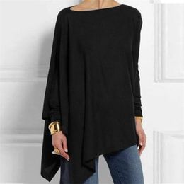 Cotton Irregular Womens Tops And Blouses Casual O Neck Long Sleeve Top Female Tunic Autumn Plus Size Women Blusas Shirts 210719