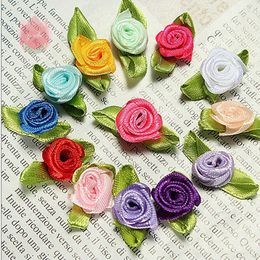 2CM Silk Bow-Knot Mini Rosette For Home Wedding Party Ribbon Cake Bow Tie Decoration Scrapbooking DIY Crafts Supplies Y0630