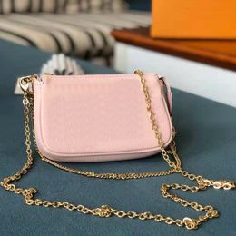 top Designer mini Mahjong bags letter criss printing soft leather shoulder bag women summer shopping wallets purse fashion handbags gold Chains cross body gift box