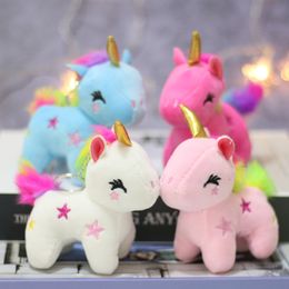 Favorito de fiesta Pony Plush Toy Llavero relleno suave Popular Dibujos animados Caballo Muñeca Animal Pequeños bolsos Colgante Juguetes para niños Niñas