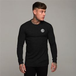 Muscleguys Spring Fashion Sweaters Men Casual O-Neck Slim Fit Long Sleeve Knitted T Shirt Mens Pullovers Men Brand Clothing 210421