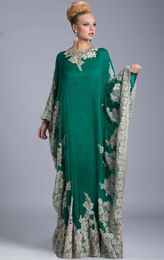 muslim evening dress dubai kaftan moroccan UK - Elegant Abayas Dubai Morocco Kaftan Evening Dresses High Neck Pearls Beads Long Sleeve Islamic Muslim Arabic Mother Formal Occasion Gowns Floor Length Prom Dress