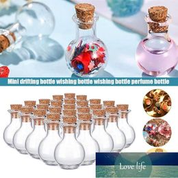 Small Glass Bottles Mini Clear Drifting with Cork Wishing Vials for Wedding Favors Apothecary DIY Crafts