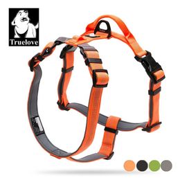 Truelove Neoprene Padded Dog Pet With Handle Strap Security Belt Dog Chest Collar Pet Shop Dog Accessories Dropship 210729