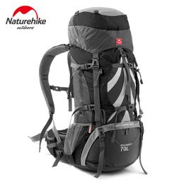 NatureHike Outdoor Climbing Bag Rucksack 70L Hiking Bag Superlight Nylon Sports Backpack Waterproof Camping Hiking Travel Bag Q0721