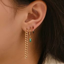 Fashion Statement Alloy tassel crystal twisted Drop Earrings Set for Women Vintage Earrings Wedding Party Jewelry Gift 3 pcs