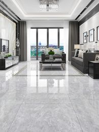 Wallpapers Simple Gray All-through Marble Tile Floor 800x800 Living Room Anion TZ
