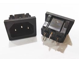 Power Plug, 10A 250V IEC 320 C14 3Pin Male Plug AC Socket/10PCS
