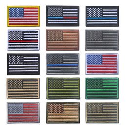 US Flag Morale Patches Uniform American Flags Patche Party Favour Iron On Army Patch Applique Sticker For Hat Badge Embroidery Magic Stickers