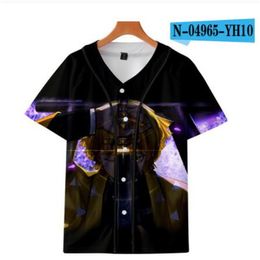 Man Summer Cheap Tshirt Baseball Jersey Anime 3D Printed Breathable T-shirt Hip Hop Clothing Wholesale 079