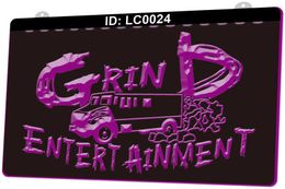 LC0024 Grind Entertainment Truck Light Sign 3D Engraving