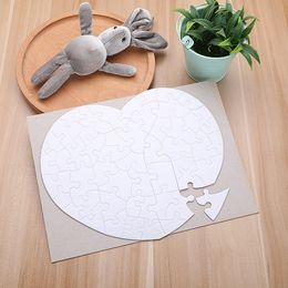 Heart Shaped Blank Puzzle, Sublimation Blank Puzzle DIY Jigsaw Puzzle for Valentine's Day Decorations, Jigsaw Activity Party Favors