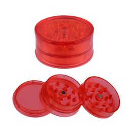 Mixed Colour Smoker Accessories grinders for smoking 40mm 60mm 3 Layers Smoke Tobacco Custom Logo Plastic Herb Grinder