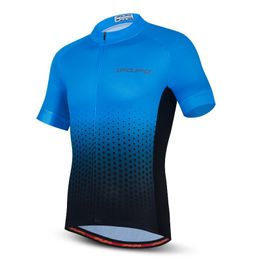 Racing Jackets Men Cycling Jersey Summer Short Sleeves Quick Dry Road Bike Clothing MTB Ropa Ciclismo Triathlon Uniform Sportwear Blue Maill