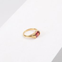 Cluster Rings Stainless Steel Zircon Minimalist Designer Ring Gift For Women's Wedding Gothic Gold Joyeria De Acero Inoxidable Jewellery